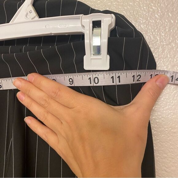 Kelle dance costume 2 piece black pin stripe leotard leggings 5333 103535 LC - Picture 9 of 13